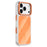 ZGA for iPhone 17 Pro Max Magnetic Case Lens Frame Kickstand Transparent PC TPU Phone Cover - Orange - 1
