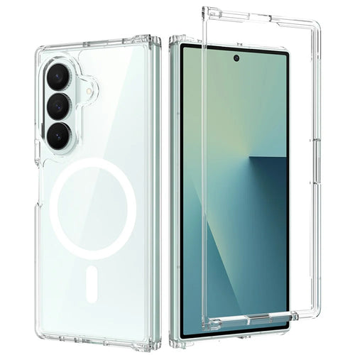 For Samsung Galaxy Z Fold8 Ultra Magnetic Case 2.0mm Scratch Resistant TPU + PC Phone Cover - Transparent - 1