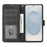 AZNS A2 for Samsung Galaxy S26 FE Leather Case with Wrist Strap RFID Blocking Wallet Stand Phone Cover - Black - 3