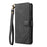 AZNS A2 for Samsung Galaxy S26 FE Leather Case with Wrist Strap RFID Blocking Wallet Stand Phone Cover - Black - 5