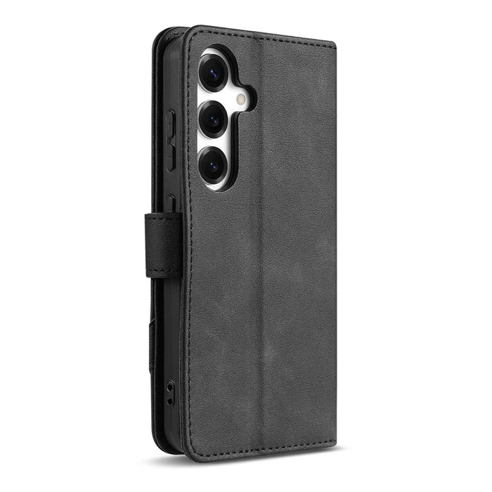 AZNS A2 for Samsung Galaxy S26 FE Leather Case with Wrist Strap RFID Blocking Wallet Stand Phone Cover - Black - 6