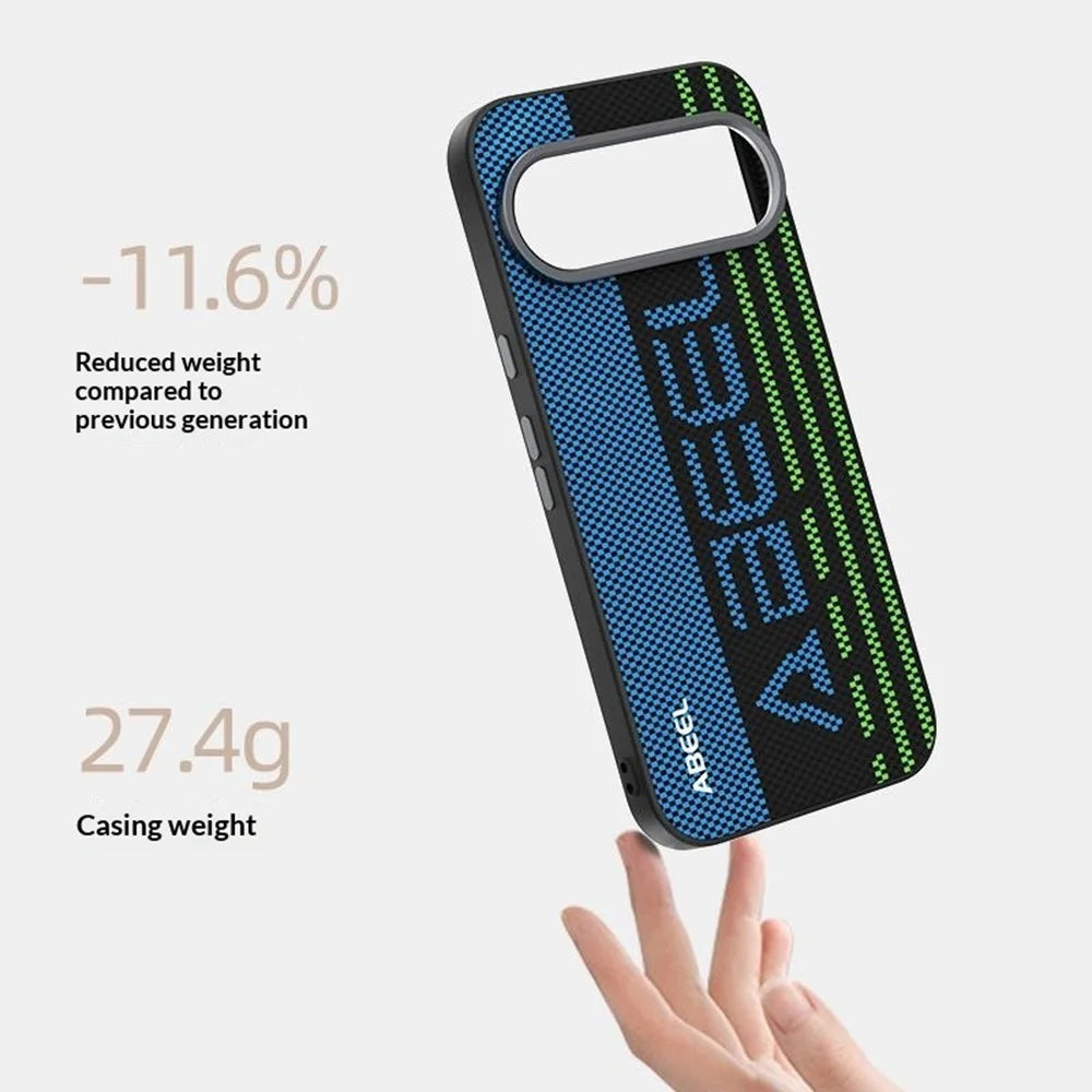 ABEEL For Google Pixel 11 Magnetic Case Micro-Embossing 6D Printed PC TPU Aluminum Alloy Leather Phone Cover - Outstanding No. 1 - 3