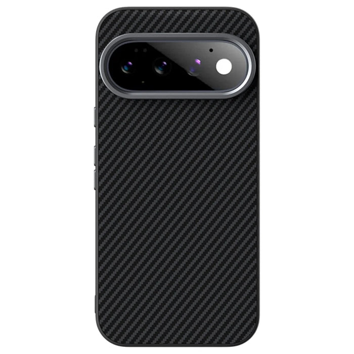 ABEEL for Google Pixel 11 Magnetic Case Carbon Fiber Texture TPU PC PU Phone Back Cover - Black - 2