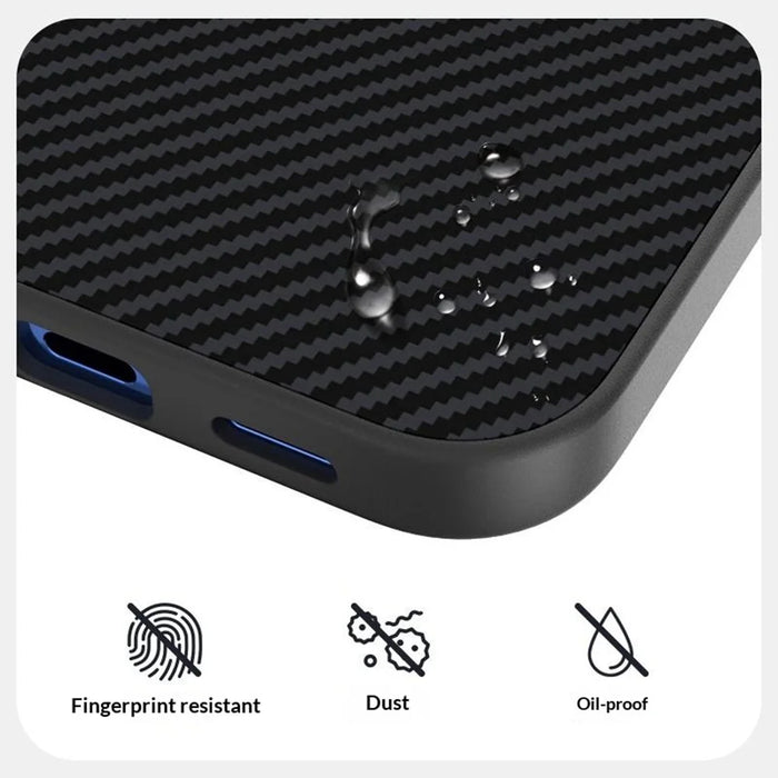 ABEEL for Google Pixel 11 Magnetic Case Carbon Fiber Texture TPU PC PU Phone Back Cover - Black - 5