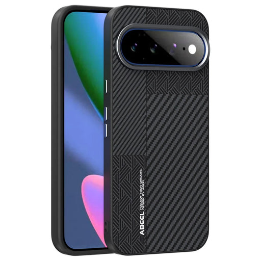 ABEEL For Google Pixel 11 Pro XL Magnetic Case PC + TPU + Aluminum Alloy + PU Leather Slim Phone Back Cover - Texture 3 - 1