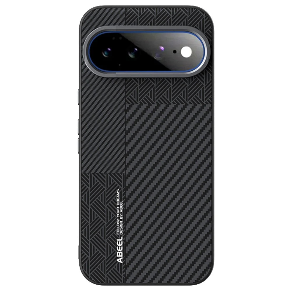 ABEEL For Google Pixel 11 Pro XL Magnetic Case PC + TPU + Aluminum Alloy + PU Leather Slim Phone Back Cover - Texture 3 - 2