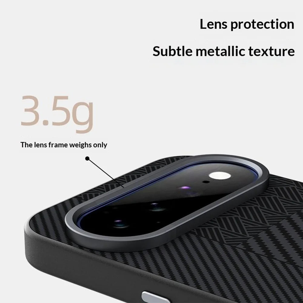 ABEEL For Google Pixel 11 Pro XL Magnetic Case PC + TPU + Aluminum Alloy + PU Leather Slim Phone Back Cover - Texture 3 - 7