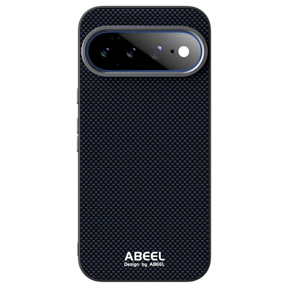 ABEEL for Google Pixel 11 Pro XL Magnetic Case Printed PC TPU Aluminum Alloy Leather Phone Cover - Black - 2