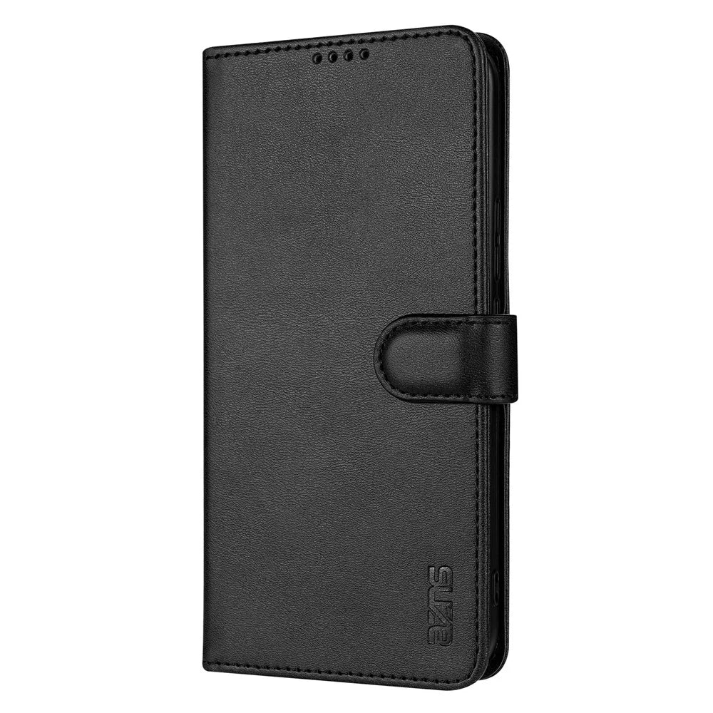 AZNS For Samsung Galaxy S26 FE Case PU Leather Wallet Phone Cover - Black - 7