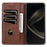 AZNS For Samsung Galaxy S26 FE Case Cowhide Texture PU Leather Wallet Phone Cover - Coffee - 3