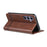 AZNS For Samsung Galaxy S26 FE Case Cowhide Texture PU Leather Wallet Phone Cover - Coffee - 4