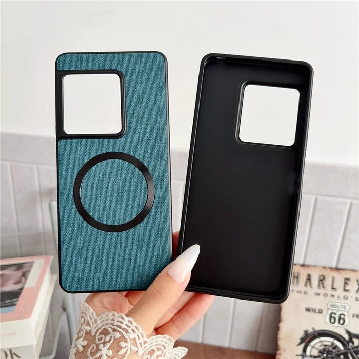 For Sony Xperia 1 VIII Magnetic Case Drop-Proof TPU + Cloth Back Phone Cover - Purple - 5
