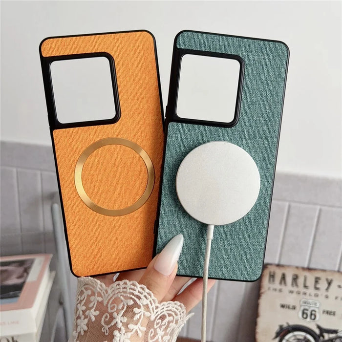 For Sony Xperia 1 VIII Magnetic Case Drop-Proof TPU + Cloth Back Phone Cover - Purple - 6