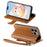 For Doogee Note 58 Case Cute Cat Pattern PU Leather Wallet Phone Cover with Wrist Strap - Brown - 3