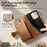 For Doogee Note 58 Case Cute Cat Pattern PU Leather Wallet Phone Cover with Wrist Strap - Brown - 4