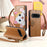 For Natural AI Phone Case Cute Cat Pattern PU Leather Wallet Phone Cover with Wrist Strap - Brown - 4
