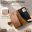For T-Mobile REVVL 6 5G Case Cute Cat Pattern PU Leather Wallet Phone Cover with Wrist Strap - Brown - 4