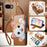 For Google Pixel 10a Case Cute Cat Pattern PU Leather Wallet Phone Cover with Wrist Strap - Brown - 5