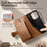 For Blackview Shark 9 5G Case Cute Cat Pattern PU Leather Wallet Phone Cover with Wrist Strap - Brown - 4