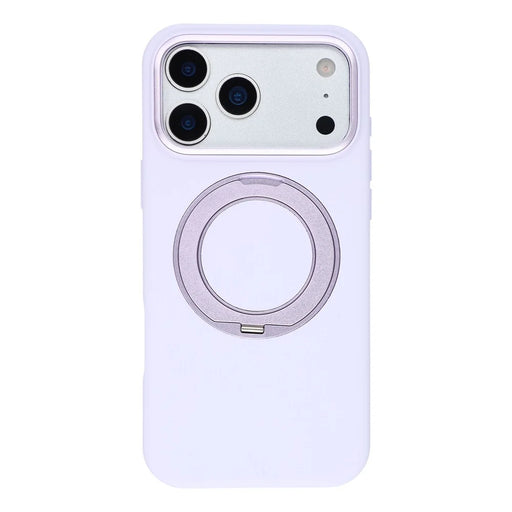 X-LEVEL for iPhone 17 Pro Magnetic Case Rotating Kickstand Silicone + Tech Fabric Scratch-Resistant Phone Cover - Taro Purple - 1
