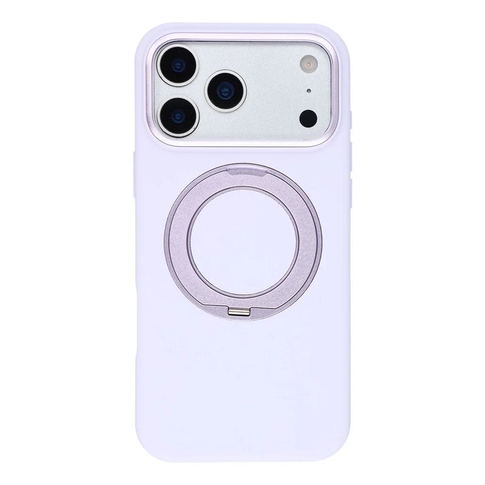 X-LEVEL for iPhone 17 Pro Magnetic Case Rotating Kickstand Silicone + Tech Fabric Scratch-Resistant Phone Cover - Taro Purple - 1