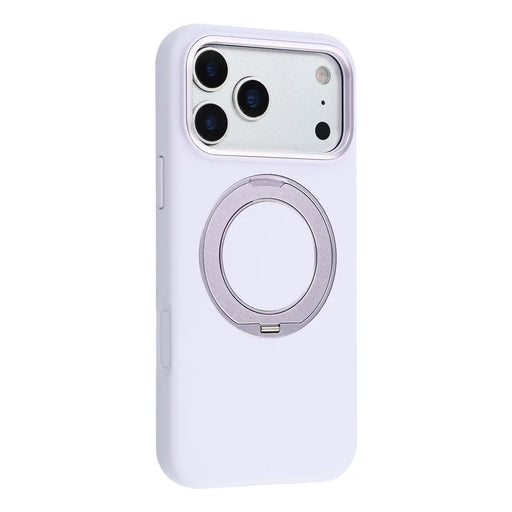 X-LEVEL for iPhone 17 Pro Magnetic Case Rotating Kickstand Silicone + Tech Fabric Scratch-Resistant Phone Cover - Taro Purple - 2