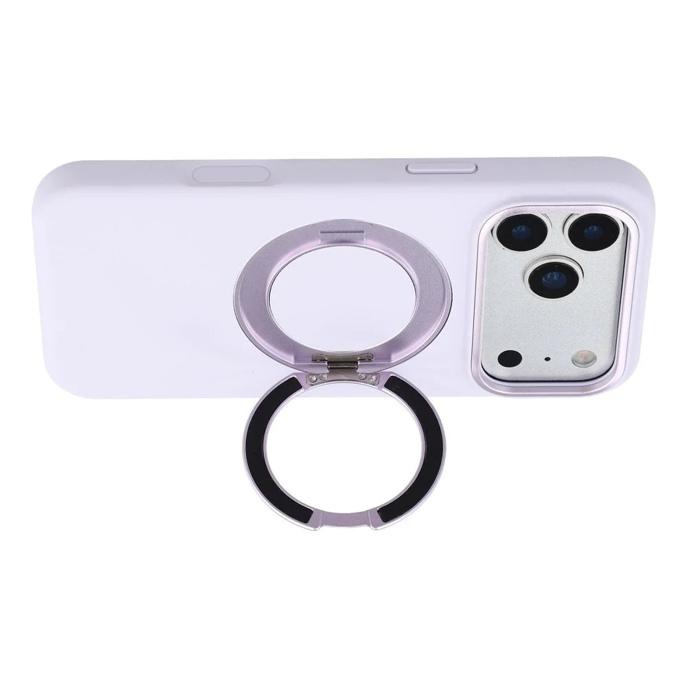 X-LEVEL for iPhone 17 Pro Magnetic Case Rotating Kickstand Silicone + Tech Fabric Scratch-Resistant Phone Cover - Taro Purple - 3