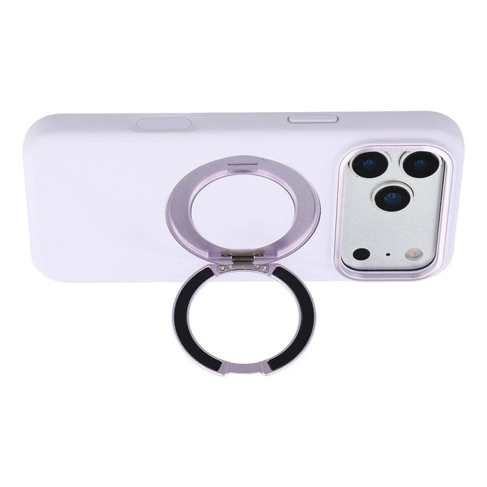 X-LEVEL for iPhone 17 Pro Magnetic Case Rotating Kickstand Silicone + Tech Fabric Scratch-Resistant Phone Cover - Taro Purple - 3