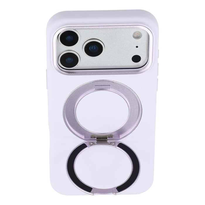 X-LEVEL for iPhone 17 Pro Magnetic Case Rotating Kickstand Silicone + Tech Fabric Scratch-Resistant Phone Cover - Taro Purple - 4