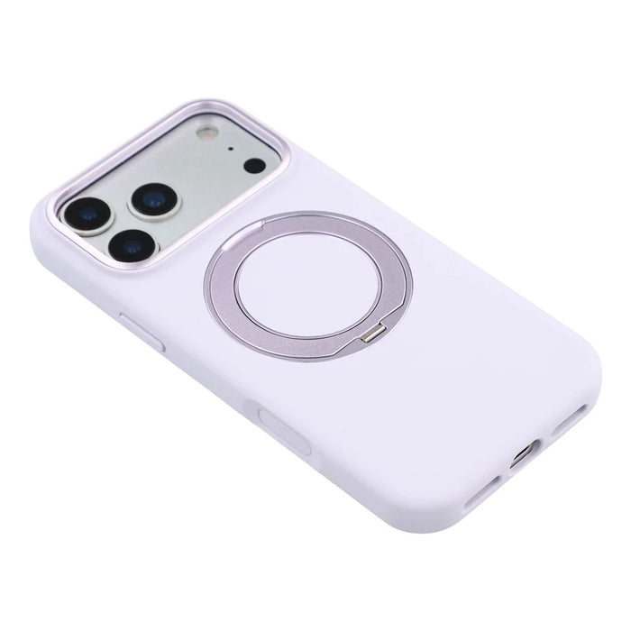 X-LEVEL for iPhone 17 Pro Magnetic Case Rotating Kickstand Silicone + Tech Fabric Scratch-Resistant Phone Cover - Taro Purple - 5