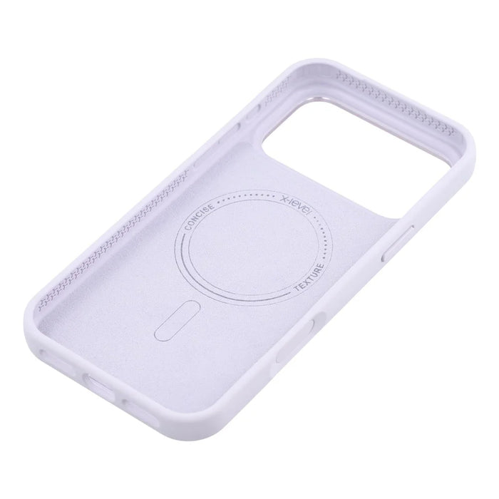 X-LEVEL for iPhone 17 Pro Magnetic Case Rotating Kickstand Silicone + Tech Fabric Scratch-Resistant Phone Cover - Taro Purple - 7