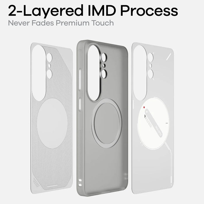 AULUMU S26 Frosted Case Series for Samsung Galaxy S26 Ultra Case IMD TPU Phone Cover - Transparent Grey - 7
