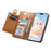 For iPhone 18 Pro Max / 17 Pro Max Leather Case Cartoon Cat Pattern Wallet Stand Phone Cover with Wrist Strap - Brown - 2