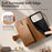 For iPhone 18 Pro Max / 17 Pro Max Leather Case Cartoon Cat Pattern Wallet Stand Phone Cover with Wrist Strap - Brown - 4
