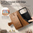 For iPhone 18 Pro / 17 Pro Case Cute Cat Pattern PU Leather Wallet Phone Cover with Wrist Strap - Brown - 4