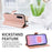 For Samsung Galaxy A27 5G Case with Wrist Strap RFID Blocking Wallet Cowhide Texture Leather Phone Cover - Rose Gold - 2