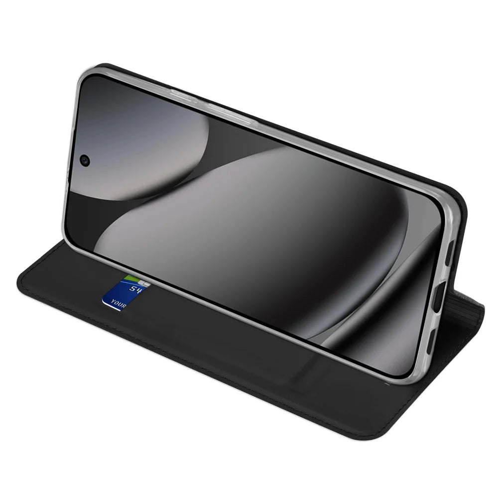 DUX DUCIS for Google Pixel 11 Pro XL Skin Pro Series Case Leather Stand Cover Card Holder - Black - 5