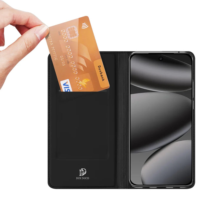 DUX DUCIS for Google Pixel 11 Skin Pro Series Case Leather Stand Cover Card Holder - Black - 2