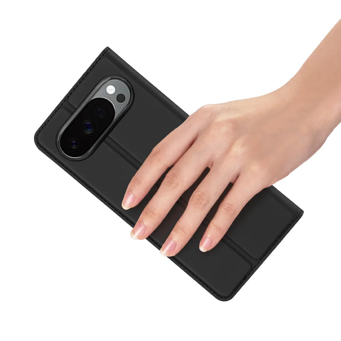 DUX DUCIS for Google Pixel 11 Skin Pro Series Case Leather Stand Cover Card Holder - Black - 6