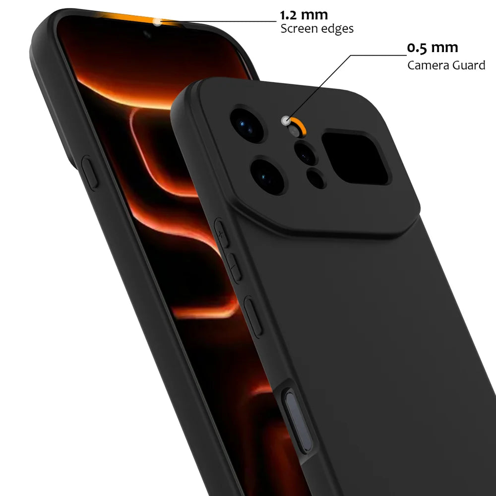 For Infinix Note 60 Ultra 5G Magnetic Case Anti-Drop Liquid Silicone Phone Cover with Lanyard - Black - 6