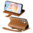 For Samsung Galaxy A57 5G Case Cute Cat Pattern PU Leather Wallet Phone Cover with Wrist Strap - Brown - 3