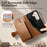 For Samsung Galaxy A57 5G Case Cute Cat Pattern PU Leather Wallet Phone Cover with Wrist Strap - Brown - 4