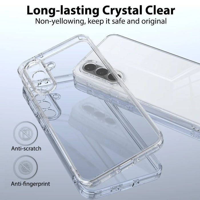 For Samsung Galaxy S26 FE Clear Phone Case TPU+Acrylic Shockproof Phone Back Cover - Clear - 3