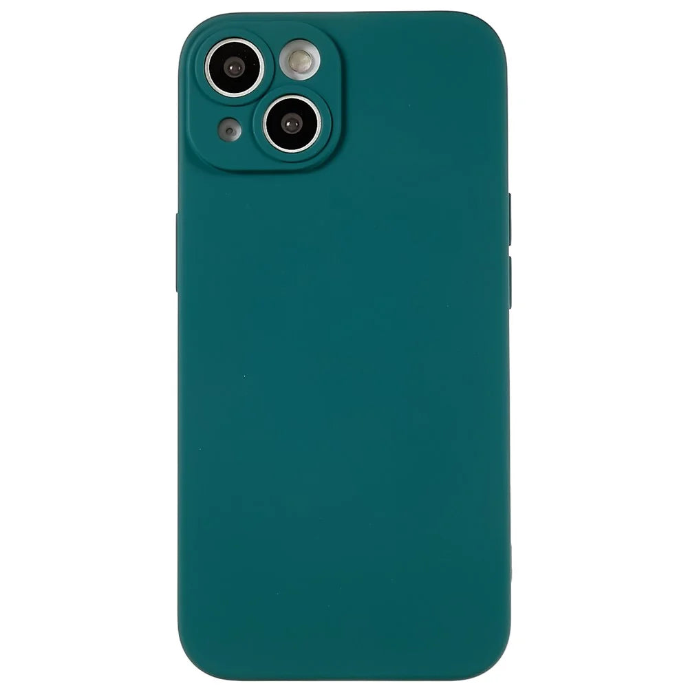 For iPhone 13 Case Arc Edge 2.0mm TPU Protective Phone Cover - Midnight Green - 1