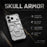 For iPhone 17 Pro Case Skull Armor Design Drop Protection Aluminum Alloy Hard Shell Cover - Orange - 5