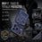 For iPhone 17 Pro Case Skull Armor Design Drop Protection Aluminum Alloy Hard Shell Cover - Orange - 7