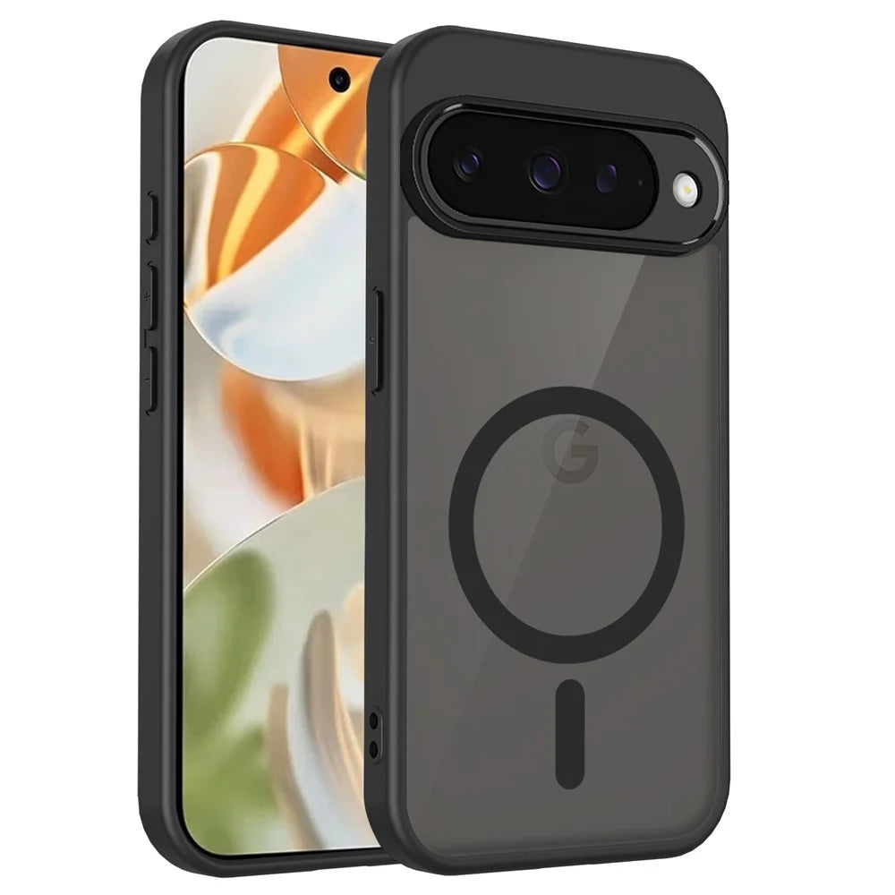 For Google Pixel 10 Magnetic Case Skin Touch Matte PC + TPU Anti-Drop Phone Cover - Translucent - 1