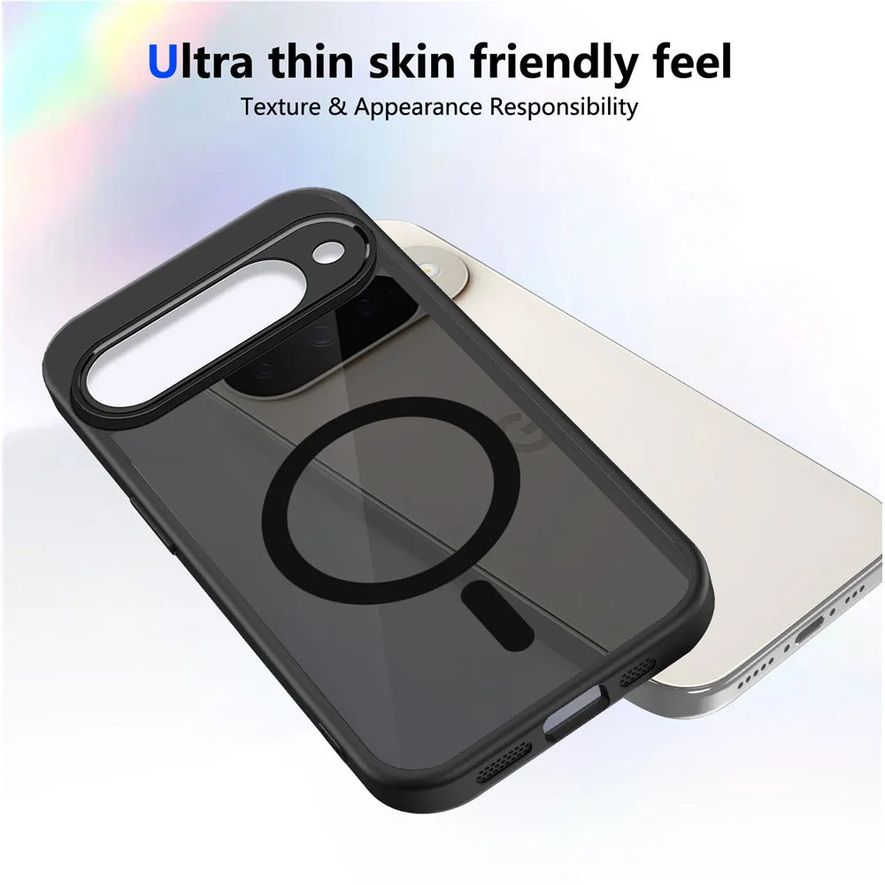 For Google Pixel 10 Magnetic Case Skin Touch Matte PC + TPU Anti-Drop Phone Cover - Translucent - 3