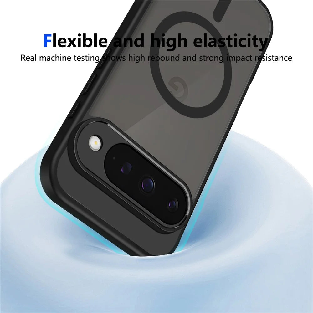For Google Pixel 10 Magnetic Case Skin Touch Matte PC + TPU Anti-Drop Phone Cover - Translucent - 5