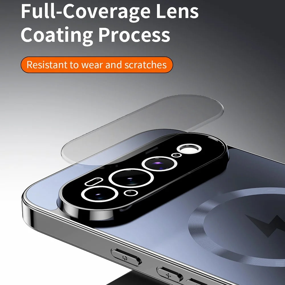 For Google Pixel 11 Pro XL Magnetic Case Full Lens Coverage Electroplated TPU Shockproof Phone Cover - Black - 3